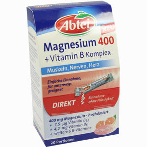 Abtei Magnesium 400 + Vitamin B Komplex Granulat 20 Stück - ab 0,00 €