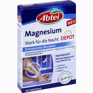 Abtei Magnesium Stark für die Nacht Depot Tabletten  30 Stück - ab 0,00 &euro;