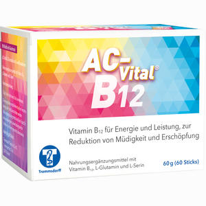 Ac- Vital B12 Direktsticks mit Eiweißbausteinen Beutel 60 Stück - ab 0,00 €