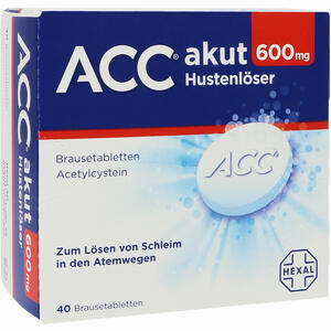 Acc Akut 600mg Brausetabletten 40 Stück Acc Akut 600mg Brausetabletten 40 Stück