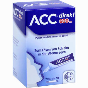Abbildung von Acc Direkt 600mg Pulver Zum Einnehmen im Beutel 20 Stück Abbildung von Acc Direkt 600mg Pulver Zum Einnehmen im Beutel 20 Stück