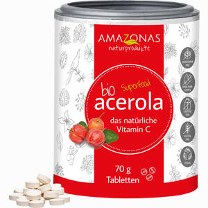 Acerola 100% Bio Natuerliches Vit. C Lutschtabletten 70 g - ab 8,72 €