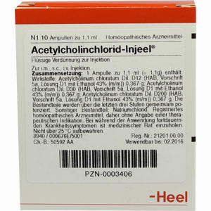 Acetylcholinchlorid- Injeel Ampullen  10 Stück - ab 0,00 &euro;