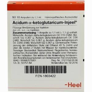 Acidum- Alpha- Ketoglutaricum- Injeel Ampullen  10 Stück - ab 18,45 €