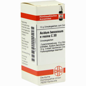 Acidum Benzoic E Res C30 Globuli 10 g - ab 8,01 €