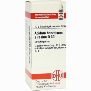 Acidum Benzoicum E Resina D30 Globuli 10 g - ab 8,38 €
