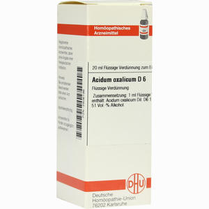 Acidum Oxalic D6 Dilution 20 ml - ab 11,56 €