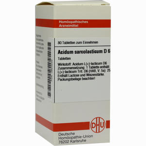 Acidum Sarcolactic D6 Tabletten 80 Stück - ab 8,87 €