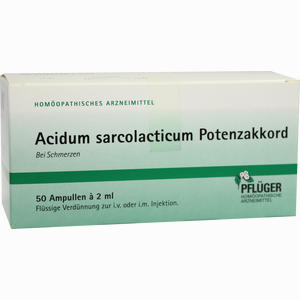 Acidum Sarcolactic Potenzakkord Ampullen 50 x 2 ml - ab 0,00 &euro;