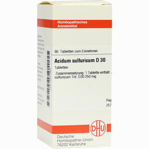 Acidum Sulf D30 Tabletten 80 Stück - ab 0,00 &euro;