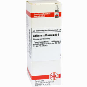 Acidum Sulf D6 Dilution 20 ml - ab 8,88 €