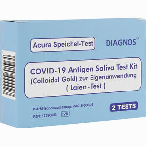 Acura Speichel- Test Diagnos Covid- 19 Antigen 1 x 2 Stück - ab 0,00 &euro;