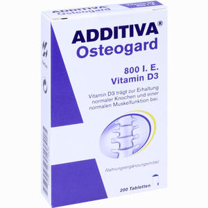 Additiva Osteogard 800 I.e. Vitamin D3 Tabletten  200 Stück - ab 5,66 €