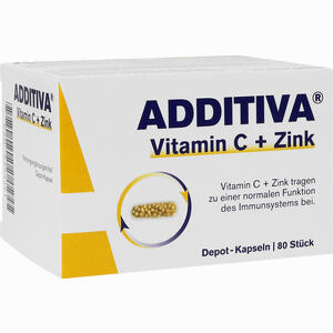 Additiva Vitamin C + Zink Depotkaps.aktionspackung Kapseln 80 Stück - ab 6,12 €