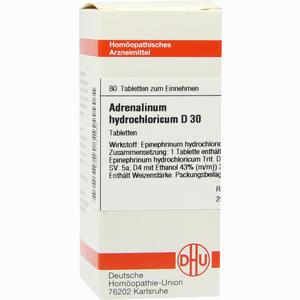Adrenalinum Hydrochl D30 Tabletten 80 Stück - ab 8,68 €