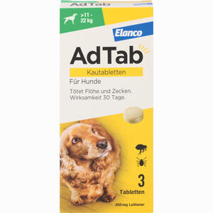 Adtab 450 Mg Kautabletten für Hunde (11- 22 Kg) 3 Stück - ab 29,42 &euro;