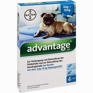 Advantage 100mg Lösung für Hunde  4 Stück Advantage 100mg Lösung für Hunde  4 Stück