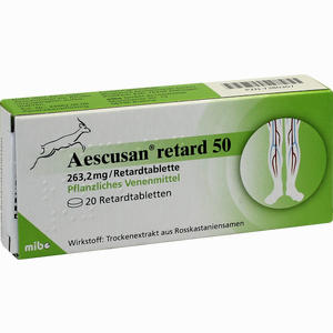 Aescusan Retard 50 Retardtabletten 20 Stück Aescusan Retard 50 Retardtabletten 20 Stück