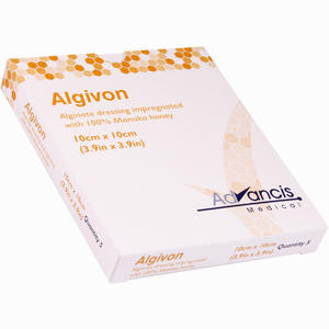 Algivon 10x10cm Honig- Wundauflage Wundgaze 5 Stück - ab 59,90 &euro;