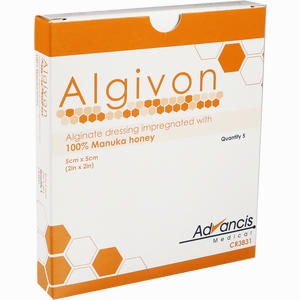 Algivon 5x5cm Honig- Wundauflage Wundgaze 5 Stück - ab 36,45 €