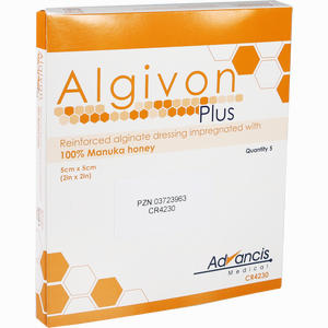 Algivon Plus Honigalginat 5x5cm Wundgaze 5 Stück - ab 39,90 €