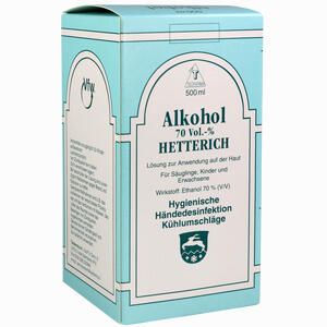 Alkohol 70 Vol % Hetterich 500 ml - ab 23,96 &euro;