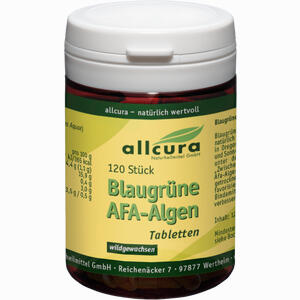 Allcura Blaugrüne Afa- Algen 250mg Tabletten  120 Stück - ab 14,97 €
