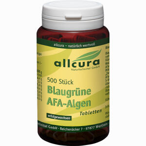 Allcura Blaugrüne Afa- Algen Tabletten  500 Stück - ab 57,91 €