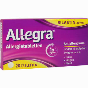 Abbildung von Allegra Allergietabletten 20 Mg Tabletten 20 Stück
