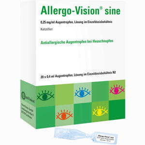 Allergo- Vision Sine 0.25 Mg/ml At im Einzeldosisbehälter Augentropfen 20 x 0.4 ml - ab 6,92 €