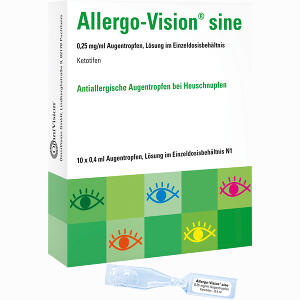 Allergo- Vision Sine 0.25 Mg/ml Augentropfen im Einzeldosisbehältnis  10 x 0.4 ml - ab 6,55 &euro;