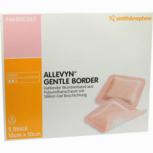 Allevyn Gentle Border 10cmx10cm Verband Smith & Nephew GmbH 5 Stück - ab 80,00 &euro;