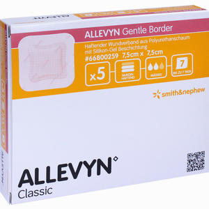 Allevyn Gentle Border 7.5cmx7.5cm Verband 5 Stück - ab 59,95 €
