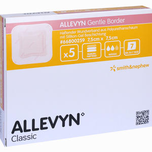 Allevyn Gentle Border 7.5x7.5cm Verband  B2B Medical GmbH 5 Stück - ab 112,74 &euro;