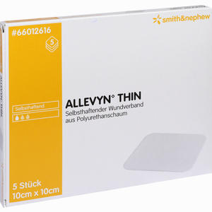Allevyn Thin 10x10 Cm Dünne Wundauflage Verband 5 Stück - ab 157,98 €