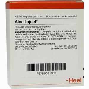 Aloe- Injeel Ampullen 10 Stück - ab 0,00 &euro;