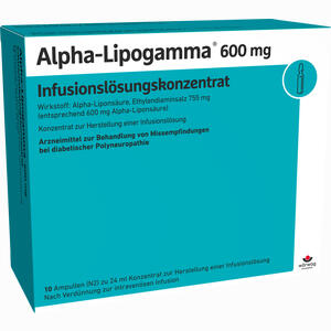Alpha- Lipogamma 600 Infusionslösungskonzentrat  10 x 24 ml