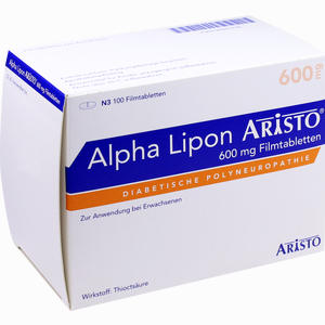 Alpha Lipon Aristo 600mg Filmtabletten 100 Stück - ab 35,26 €