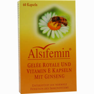 Alsifemin Gelee Royale und Vitamin E Kapseln mit Ginseng  60 Stück - ab 0,00 &euro;