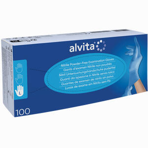 Alvita Nitril Untersuchungshandschuhe Puderfrei L  100 Stück - ab 5,27 €