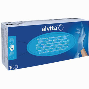 Alvita Nitril Untersuchungshandschuhe Puderfrei M  100 Stück - ab 5,00 €
