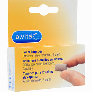 Alvita Ohrstöpsel Schaumstoff 6 Stück - ab 1,45 €