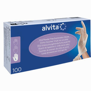 Alvita Vinyl Untersuchungshandschuhe Puderfrei L  100 Stück - ab 3,95 €