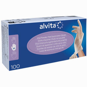 Alvita Vinyl Untersuchungshandschuhe Puderfrei M  100 Stück - ab 3,99 €