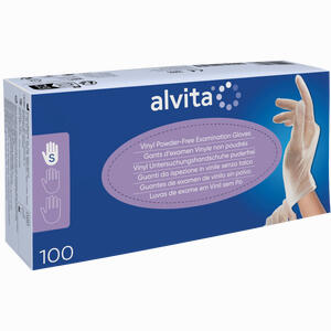 Alvita Vinyl Untersuchungshandschuhe Puderfrei S  100 Stück - ab 3,99 €