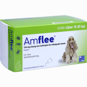 Amflee 134mg für Mittelgroße Hunde Lösung 6 Stück - ab 0,00 €