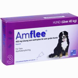 Amflee 402 Mg Spot- On für Sehr Große Hunde 40- 60 Kg 3 Stück - ab 14,19 €