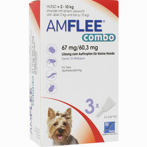 Amflee Combo 67/60. 3mg Lösung Zum Auftropfen für Hunde 3 Stück - ab 8,23 €