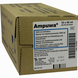 Ampuwa 50ml Frekaflasche (mit 40ml Inhalt) Infusionslösung 10 x 40 ml - ab 0,00 €