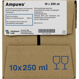 Ampuwa Glasflaschen Infusionslösung 10 x 250 ml - ab 14,52 €